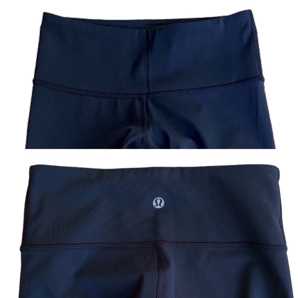 Lululemon Athletica Navy Blue Cropped 19” Leggings Size 2 - Picture 4 of 5